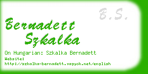 bernadett szkalka business card